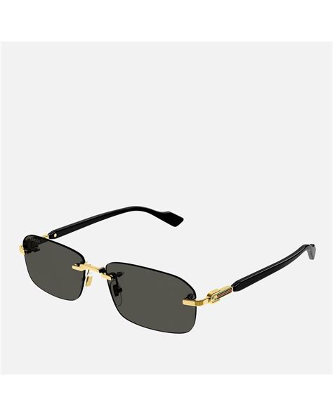 gucci metal unibody glasses